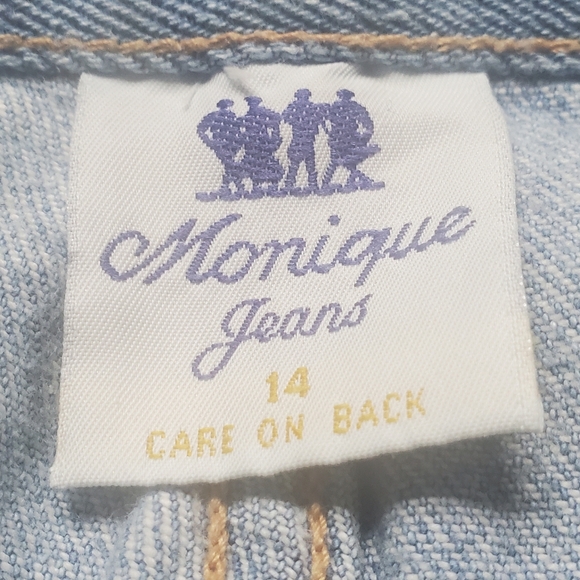 Vintage Monique Jeans High Waist Denim Shorts Studded Faux Jewels Small - Picture 2 of 10